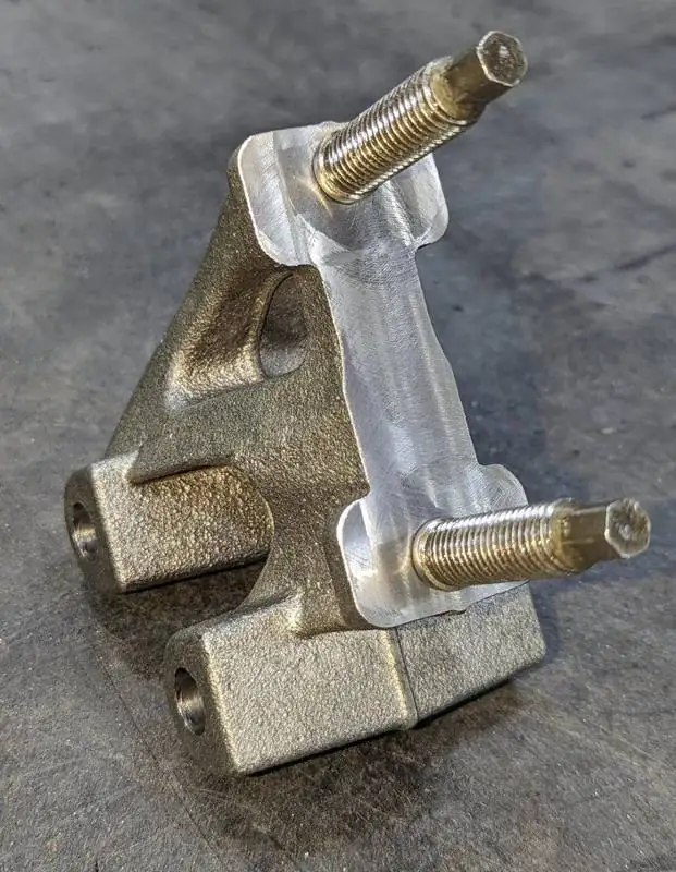 Stud bracket, Ductile iron, machined, press fit