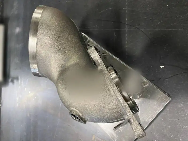 Exhaust elbow, Cast iron, machined