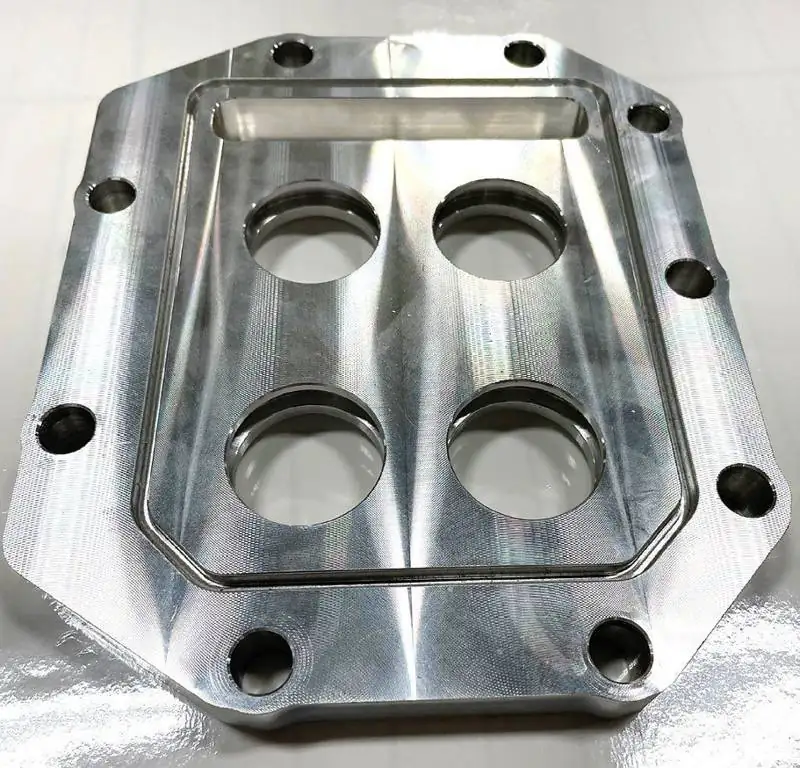 Machined plate, Aluminum, CNC from solid