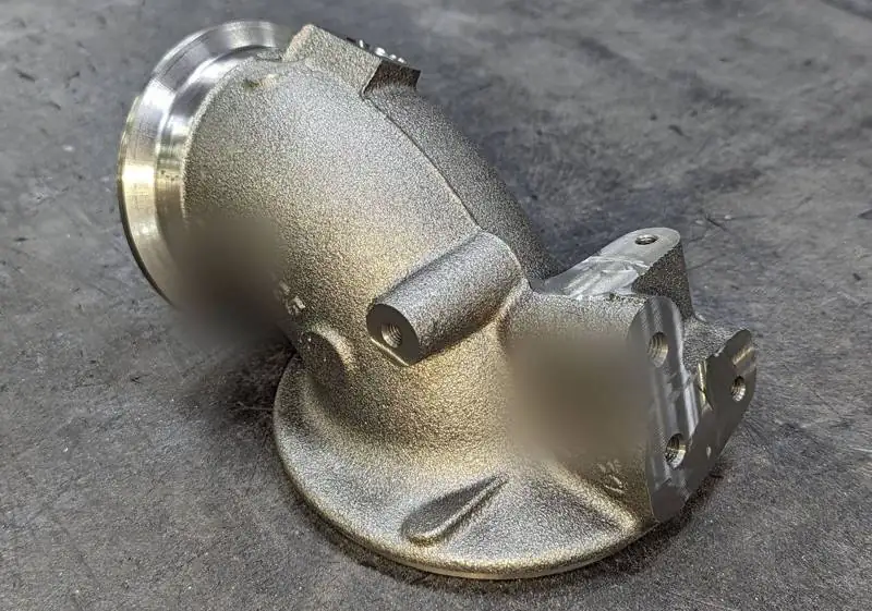 Turbo outlet elbow, Cast iron, machined